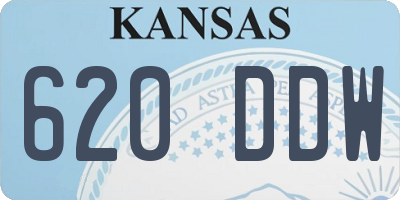 KS license plate 620DDW