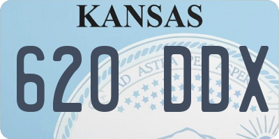 KS license plate 620DDX