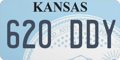 KS license plate 620DDY