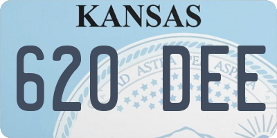 KS license plate 620DEE
