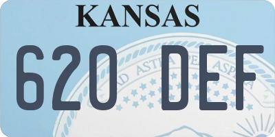 KS license plate 620DEF