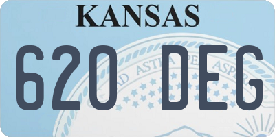 KS license plate 620DEG