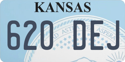 KS license plate 620DEJ