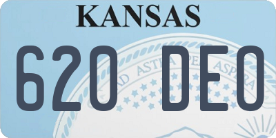KS license plate 620DEO