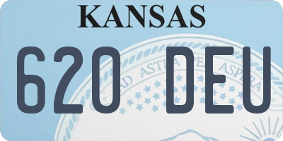 KS license plate 620DEU