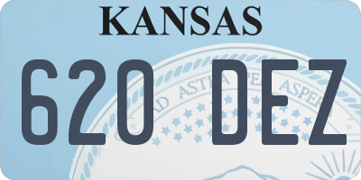 KS license plate 620DEZ