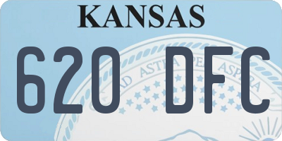 KS license plate 620DFC