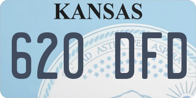 KS license plate 620DFD