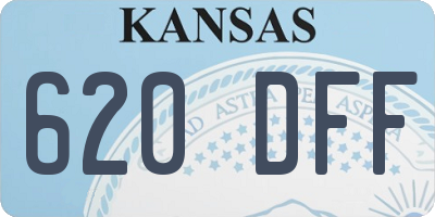 KS license plate 620DFF