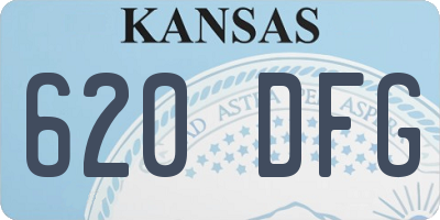 KS license plate 620DFG