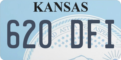 KS license plate 620DFI