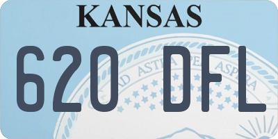KS license plate 620DFL