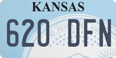 KS license plate 620DFN