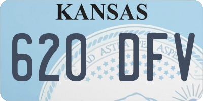 KS license plate 620DFV