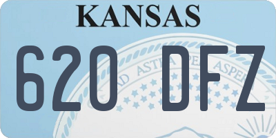 KS license plate 620DFZ