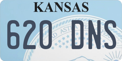 KS license plate 620DNS