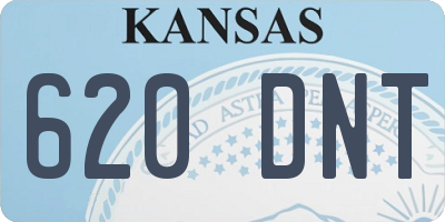 KS license plate 620DNT