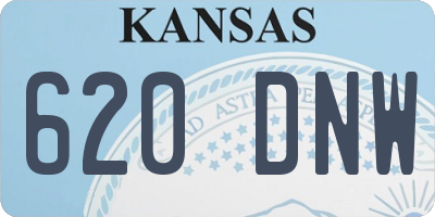 KS license plate 620DNW