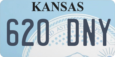 KS license plate 620DNY