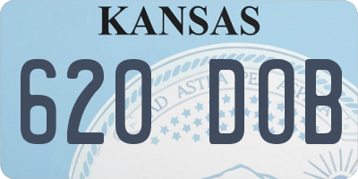 KS license plate 620DOB
