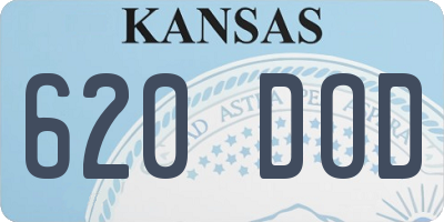 KS license plate 620DOD