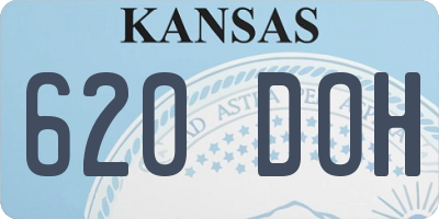 KS license plate 620DOH