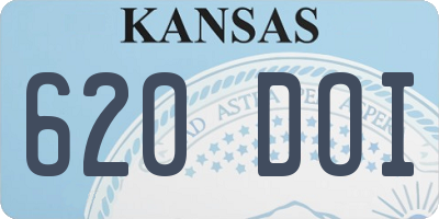 KS license plate 620DOI
