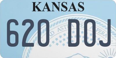 KS license plate 620DOJ
