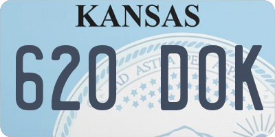 KS license plate 620DOK