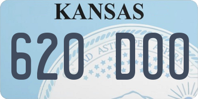 KS license plate 620DOO