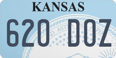 KS license plate 620DOZ