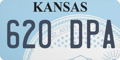 KS license plate 620DPA