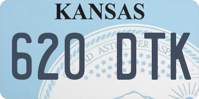 KS license plate 620DTK