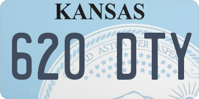 KS license plate 620DTY