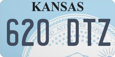 KS license plate 620DTZ