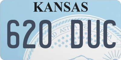 KS license plate 620DUC