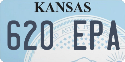 KS license plate 620EPA