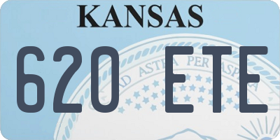 KS license plate 620ETE