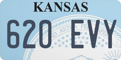 KS license plate 620EVY