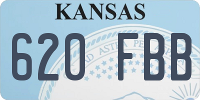 KS license plate 620FBB