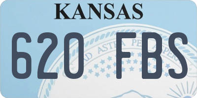 KS license plate 620FBS
