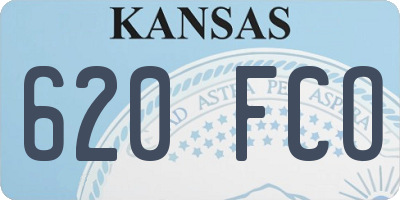 KS license plate 620FCO
