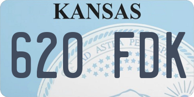 KS license plate 620FDK