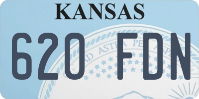 KS license plate 620FDN