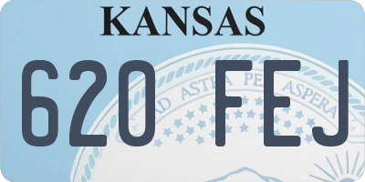 KS license plate 620FEJ