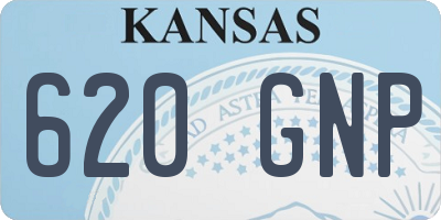 KS license plate 620GNP