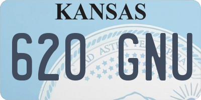 KS license plate 620GNU