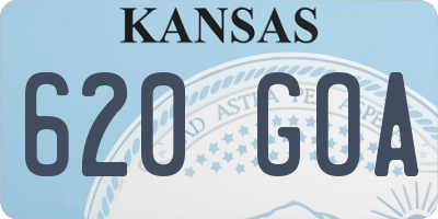 KS license plate 620GOA
