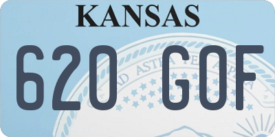 KS license plate 620GOF