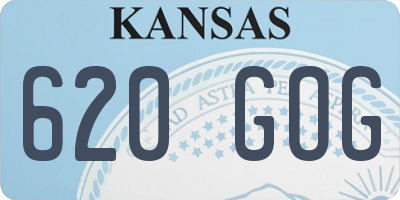 KS license plate 620GOG